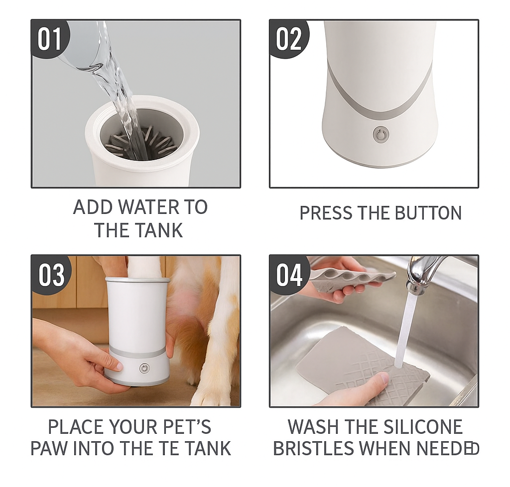 Pawfy™ – The #1 Automatic Paw Washer for a Cleaner Home