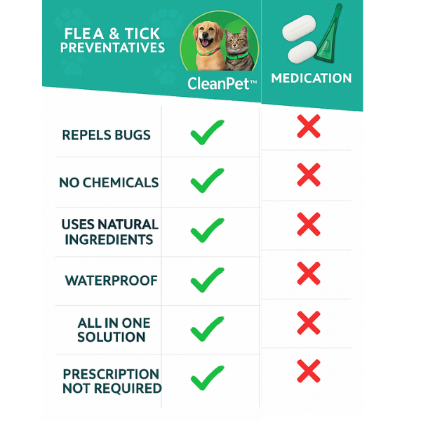CleanPet™ Anti-Parasite Collar – 24/7 Defence from Fleas, Ticks & Mozzies