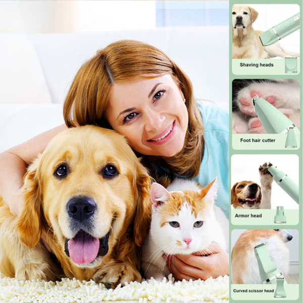 Professional 4-in-1 Pet Grooming Tool – Precise Trimming, Gentle Grinding & No Risk of Injury
