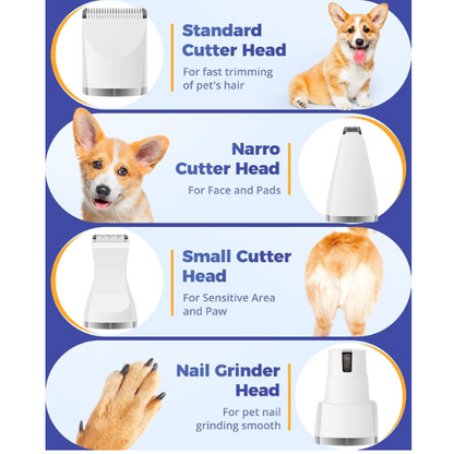 Professional 4-in-1 Pet Grooming Tool – Precise Trimming, Gentle Grinding & No Risk of Injury